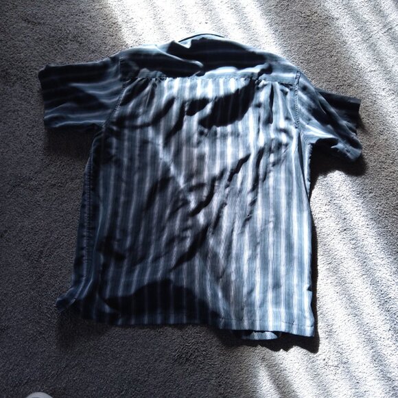 GEORGE BRAND GREY STRIPE BUTTON DOWN SHIRT - Picture 2 of 2